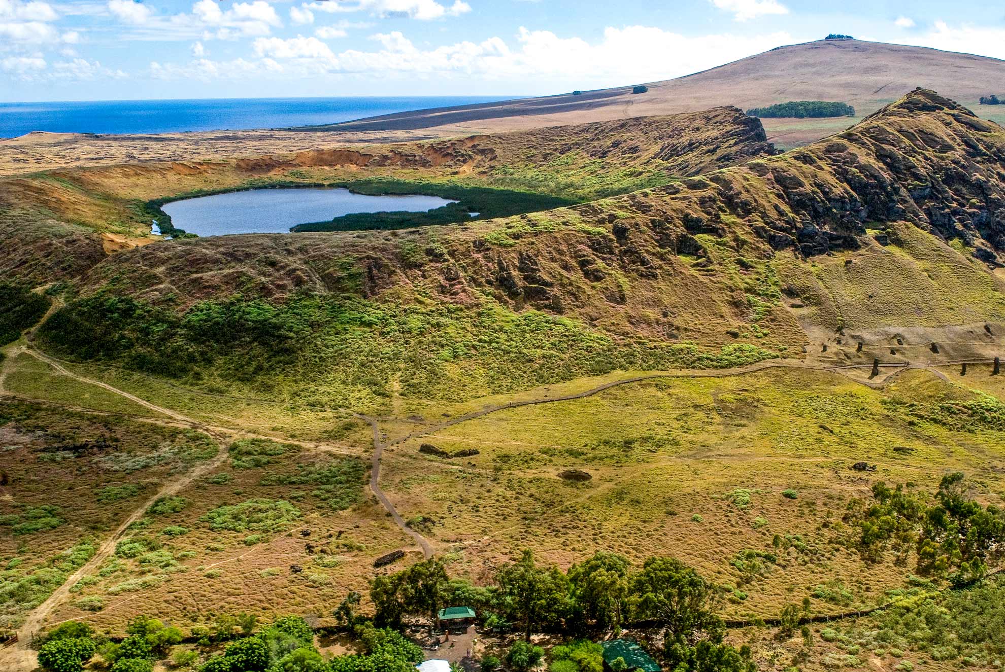 Rano Raraku Reeds Rano Raraku, Easter Island: The Moai Quarry Complete Visitor Guide